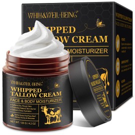 WHLH & WELL-BEING Beef Tallow for Skin, Beef Tallow and Honey Balm, Moisturizer for Face & Body Skin Care(1Pack) 119g