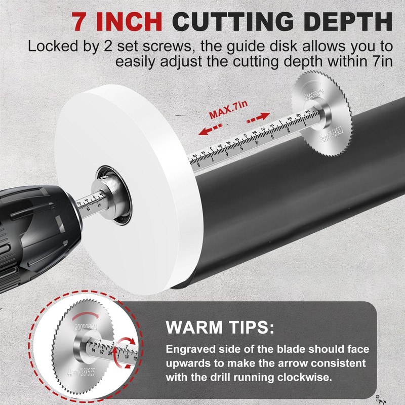 Inside Pipe Cutter for PVC Pipe Cutter Tool with 7"