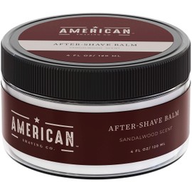 American Shaving Co. After Shave Balm for Smooth (Sandalwood Scent), Soothes and Moisturizes Face After Shaving, Treats Redness & Razor Burn, Post Shave Lotion 4 Oz