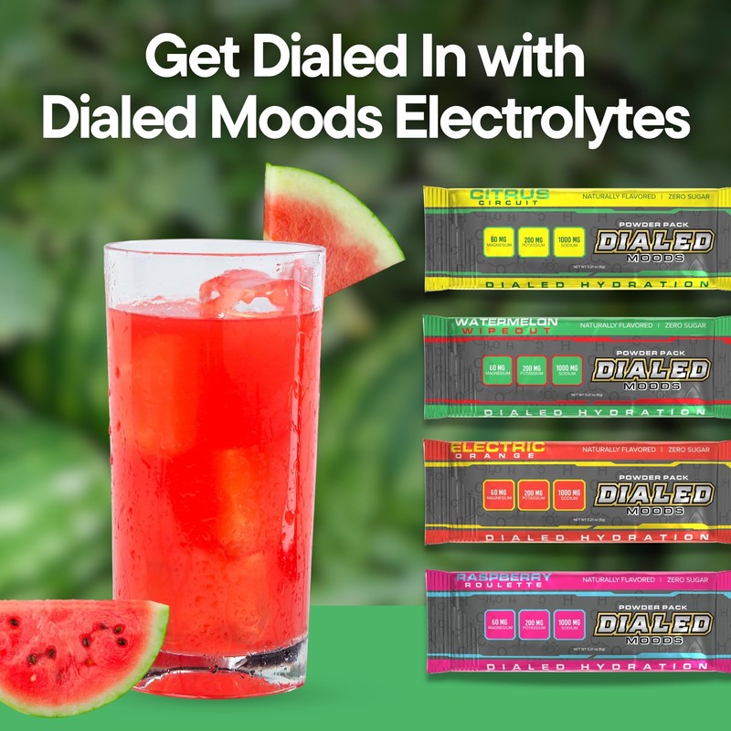 Generic Dialed Moods Electrolyte Powder - Watermelon Wipeout – Electrolyte