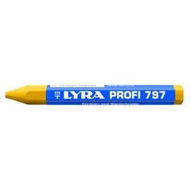 Lyra 4870007 forest chalk (marking chalk for wooden surfaces wet + dry, oil-based chalk, stable) 1 piece yellow