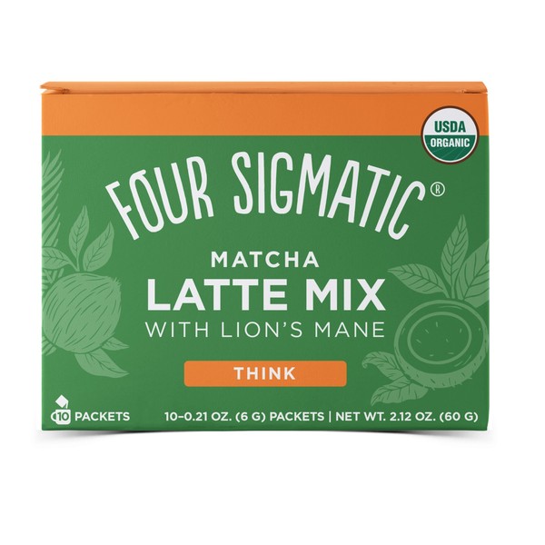 Four Sigmatic Mushroom Matcha Latte Mix with Lion's Mane (10 Packets)