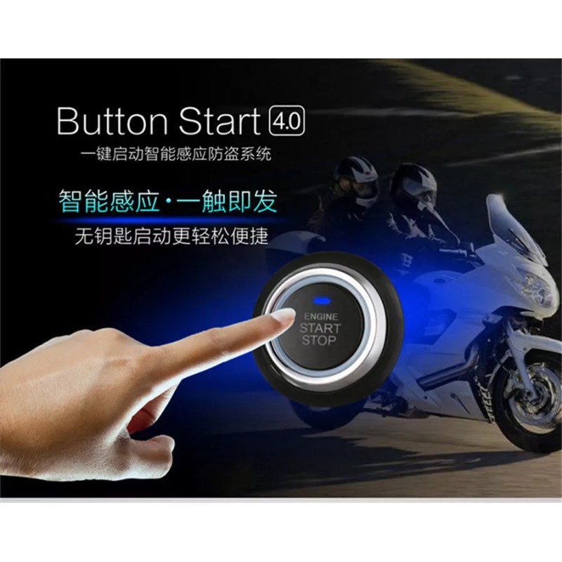 BCSMMCAR Motorcycle Engine Ignition Keyless One-button Start Anti-theft Alarm System
