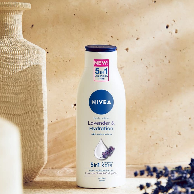 NIVEA Lavender Body Lotion (400ml), NIVEA Moisturiser for Dry Skin