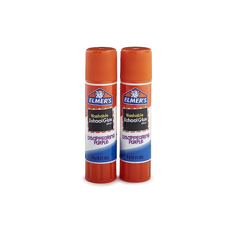 Elmer's Disappearing Purple School Glue Sticks, 0.21 oz, Pack of