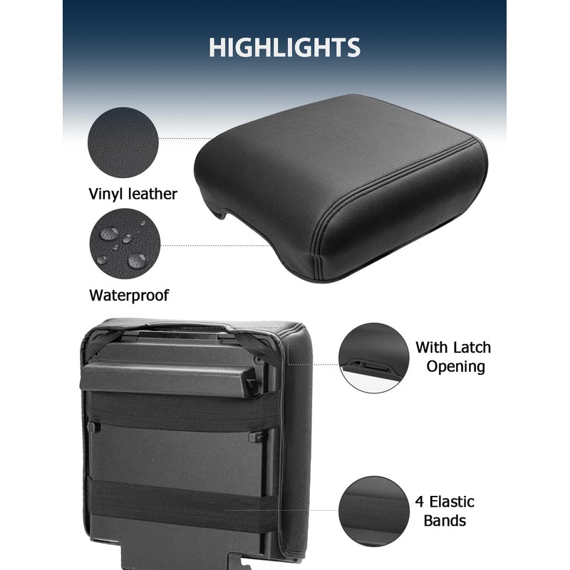 Eaglecover Center Console Cover for 2021-2026 Ford F150 Accessories, Vinyl
