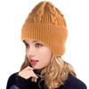 Muryobao Gorro de invierno para mujer, cálido, suave, elástico, holgado,