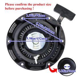 WOTIAN 79cc Pull Start Recoil Starter Assembly Compatible with Predator 79cc 98cc 100cc Coleman CT100U CC100X Mbx10 Mbx11 Fit for Champion Predator 68124 69733 Go Kart Mini Bike Engine Recoil Parts