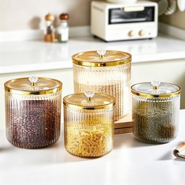 SZRUNZHU Rice Storage Container,Pantry Large Food Storage Organization with Lids&Scoop Airtight Cereal Dispenser for Flour, Sugar, Cereal, Rice, Cereal,Dry Goods,（3PC；12&7.9&5.8QT）