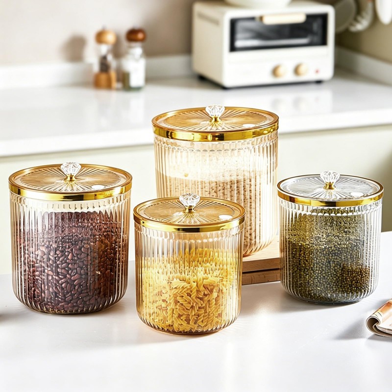 SZRUNZHU Rice Storage Container,Pantry Large Food Storage Organization with Lids&Scoop
