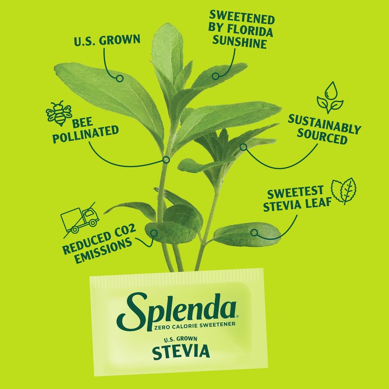 SPLENDA Stevia Zero Calorie Sweetener, Sugar Substitute Packets, 100 Count