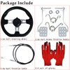 Go Kart Brake Throttle Pedals with Automotive Steering Wheels,71" Cable