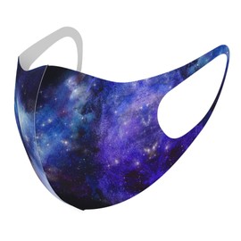 igsticker 020647 Design Mask, Set of 2, Polyester, Washable, Cloth Mask, Unisex, Space Pattern