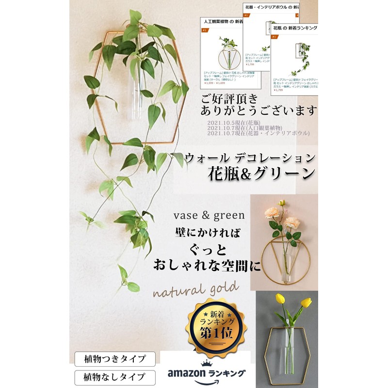 Upframe Wall Hanging Vase, Stylish, Test Tube Set, Single Vase,