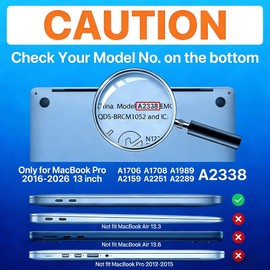 KECC Compatible with MacBook Pro 13 inch Case 2020-2025, 2016-2019 Release M2 M1 A2338 A2289 A2251 A2159 A1989 A1706 A1708 Italian Leather Hard Shell + Keyboard Cover, Navy Crocodile Leather