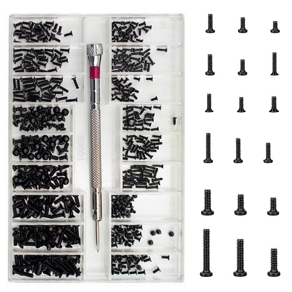 500 Pcs Small Screws Set – M1.2, M1.4, M2 Micro
