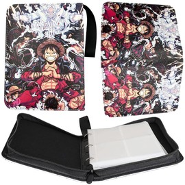 Anime Cards Scrapbook, 50 Pages 400 Card Capacity, Trading Card Album Carry Bag, PU Portable Waterproof Card Holder, Album for Collecting Playing Cards for Children