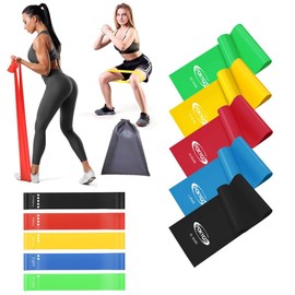 Paquete de 10 Bandas Elásticas de Fitness,Bandas de Resistencia Deportivas, Bandas de Resistencia Elasticas,Bandas Elásticas de TPE para Entrenamiento de Fuerza, Yoga,Pilates,Glúteos y Fitness