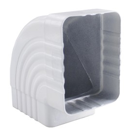 Roofing Gutter downspout Extension B 90 degree 3x4 Gutter elbow Aluminum Downspout Elbow 3x4 White（1Pcs）
