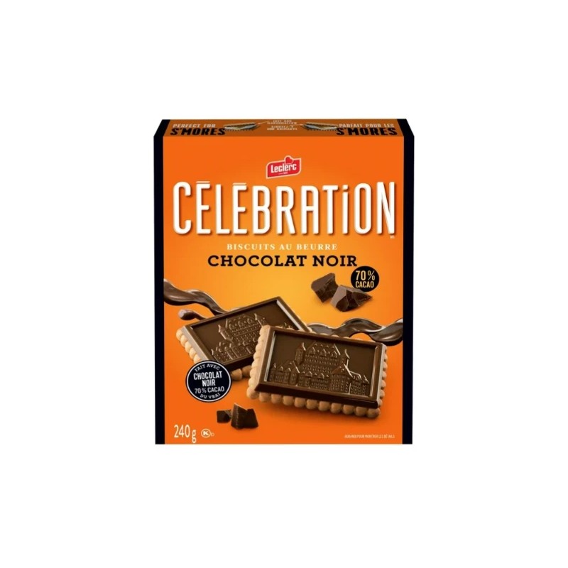 Celebration Butter Cookies with Dark Chocolate, 240g (4 Pack)