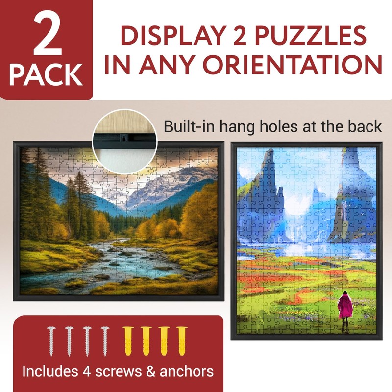 Impresa Jigsaw Puzzle Display Frame Kit - 2-Pack 20x27 in
