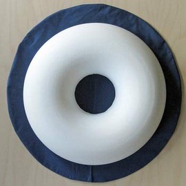 COMFORTNIGHTS Surgical Ring Cushion (donut cushion) (piles/pile),with washable Blue poly cotton cover