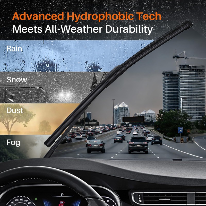 Silicone Wiper Blades for Jeep Wrangler JL - Front &