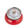 Zassenhaus Magnetic Retro Kitchen Timer, Classic Mechanical Cooking Timer (Red),