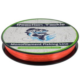 Reaction Tackle Monofile Angelschnur, starke und abriebfeste Nylon-Mono-Angelschnur, Süß- und Salzwasser-Angelschnur, Orange, 12/350