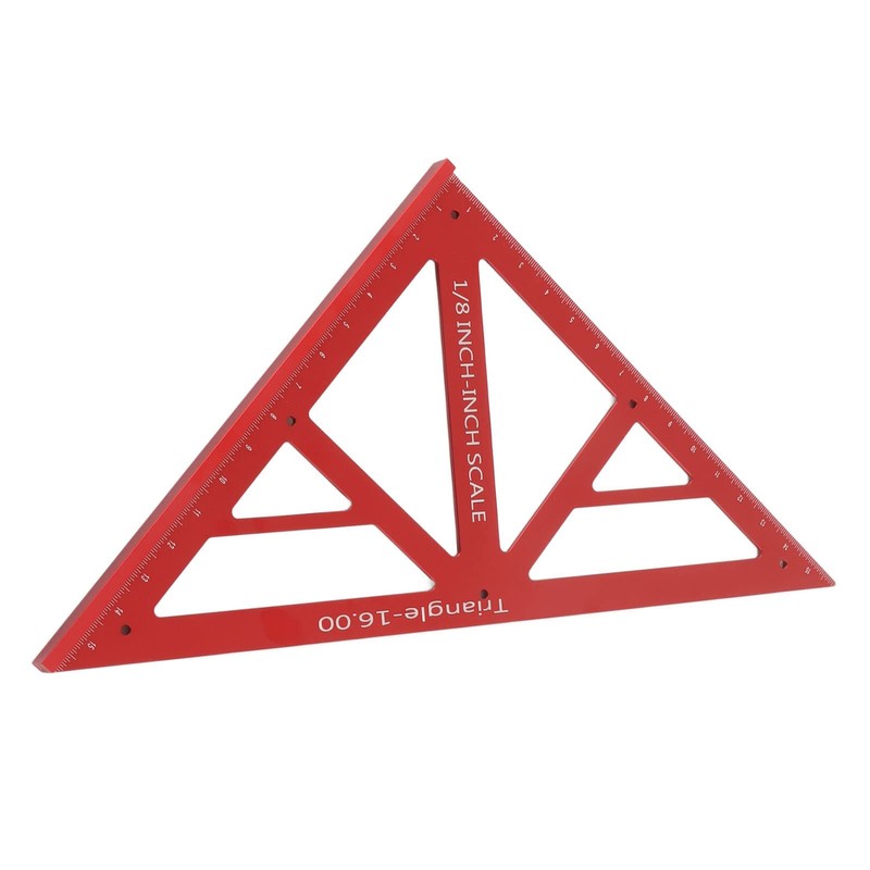Kadimendium Woodworking Triangle Ruler Multifunctional Aluminum Alloy Square Protractor Framing