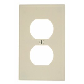 Leviton 1-Gang Duplex Device Receptacle Wallplate, 78003, Light Almond