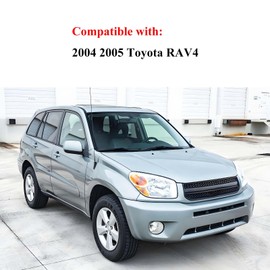 Headlights Assembly compatible with 2004 2005 Toyota RAV4 Halogen Type Headlamp Left Right, Chrome Housing