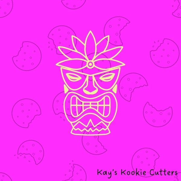 Tiki 3 3D Printed Cookie Cutter - Small - 3