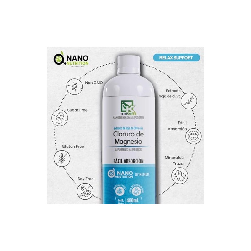 Cloruro de Magnesio | Suplemento de Alta Absorción 480ml |