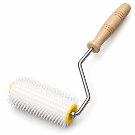 Honeycomb Uncapping Roller with Wooden Handle for Honey Extraction Preparation