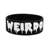 Weirdo Black Silicone Emo Wristband Bracelet