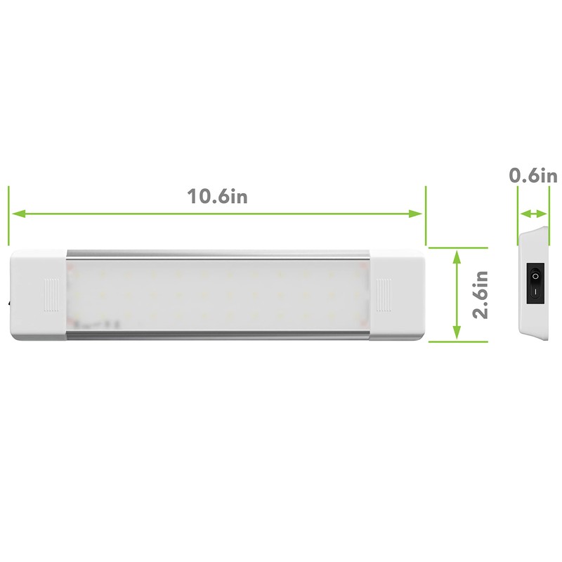 Leisure LED RV LED Ceiling Light Fixture with ON/Off Switch