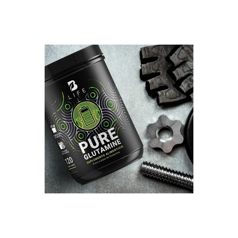 Glutamina Micronizada 120 Servicios. B Life Pure Glutamine. Sabor 600