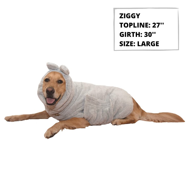 DERPYCHAPPY Derpy Chappy Premium Dog Bathrobe Towel, Absorbent Microfiber Robe