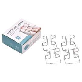 Angzhili 4 Pcs Cotton Roll Holder,Autoclavable Stainless Steel Cotton Roll Clip,Moisture Clip Cotton Roll Holder for Dental Lab or Dentist Clinic