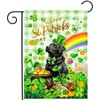 Black Lab St Patricks Day Garden Flag Labrador Dog St