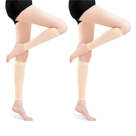 Calf Supporter, Compression Socks, Graduated Pressure Design, Compression Socks, For Beautiful Legs Care, For Going Out, High Pressure Elastic Socks, Relieves Foot Fatigue/Swelling, 1 Pair Included, 2