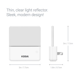 Koda Color Changing LED Night Light (4-Pack) - Plug Into Wall, Dimmable, Energy-Efficient LED Night Lights with Dusk-to-Dawn Sensor for Bathroom, Hallway, Bedroom, Kids Room