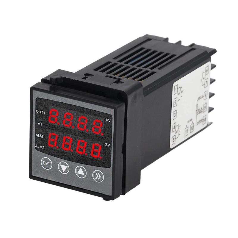 Dual Display Thermostat, Digital Temperature Controller with Alarm, Intelligent PID