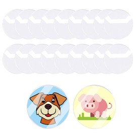 joyoyoo 20 Pcs Transparent High Transparency Can Badge Holder Pins Protective Cover Heavy Duty Snap on Collection Display (Set of 20)