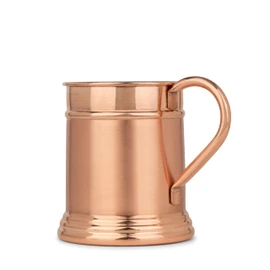 JYPR Large 18 oz, Moscow Mule Copper Mug | Solid Handcrafted 100% Pure Copper Cup - Inside & Out | Keeps Drinks Super Cold | Tankard Beer Stein Mug | Best Gift for Moscow Mule Lovers