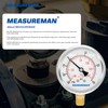 MEASUREMAN 2-1/2" dial, 1/4" NPT Lower, Glycerin Filled, Stainless Steel