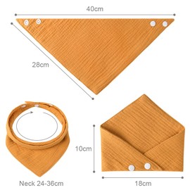 Vicloon Baby Bandana Dribble Bibs Drool Bibs, 8 Pack Baby Bandana Bibs with Adjustable Snaps, Baby Bandana Drool Bibs for Newborns Infants Boys Girls Teething Feeding