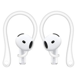 ALXCD Ear Hooks Compatible with AirPods 4 4th Gen, 6 Pairs Anti-Slip Soft Silicone Earhook Repalcement Earhooks Earbuds Hook Compatible with AirPods 4 722 6 Pairs White