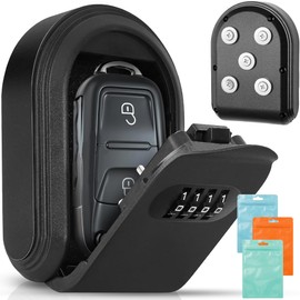 Lucrum Magnetic Key Box for Under Car Holder with 10000 Combination Lock - Hide a Key Magnetic Car Box with 5 Extra Strong Magnets - Waterproof Bags Included